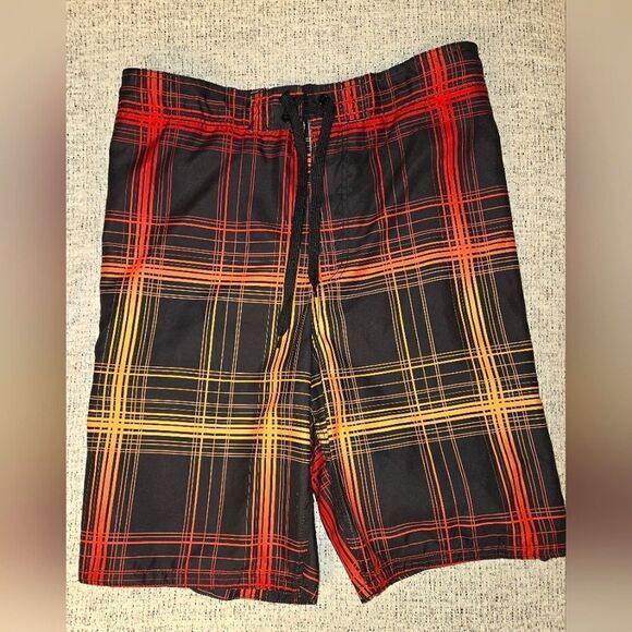 OP Red and Yellow Board Shorts Vibrant Swimwear - Picture 1 of 9